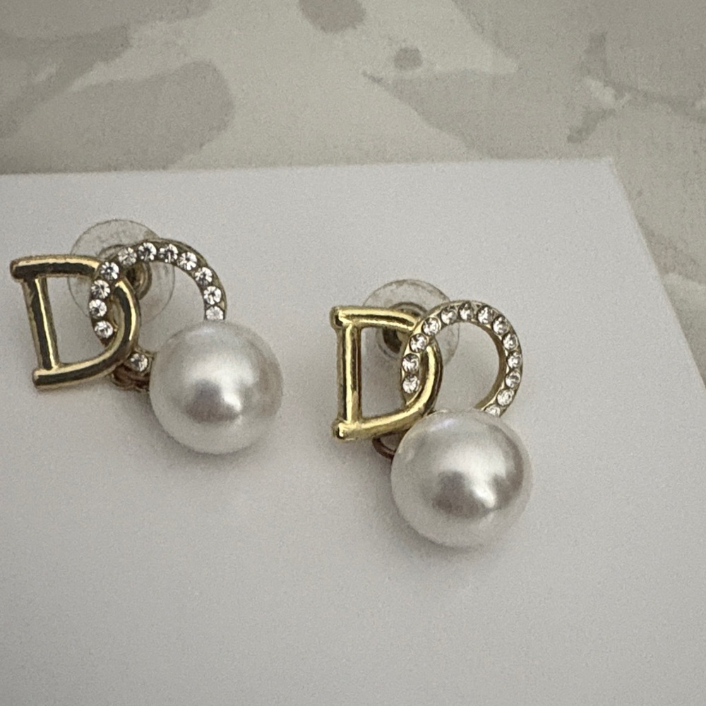 Gold and Silver Freshwater Pearl Earrings